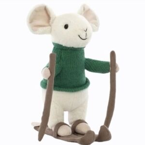 Jellycat Merry Mouse Skiing 🐁 8" Plush & Soft BNWT Authentic